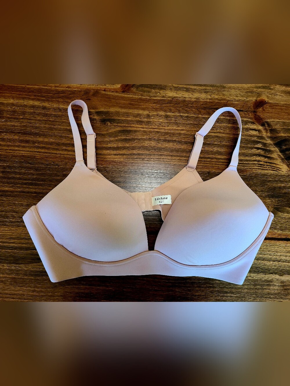 Lilylove Deep V Bra in Nude/Tan